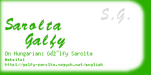 sarolta galfy business card